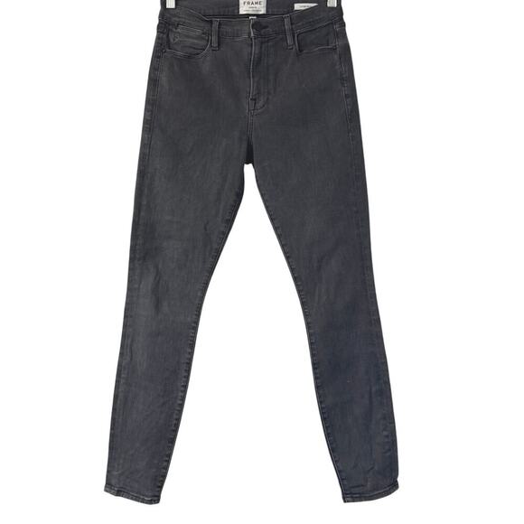 Frame Denim Womens Le High Skinny Jeans Washed Black Size 28 *EUC - Picture 2 of 11